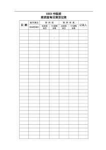 煎药室每日清洁记录表