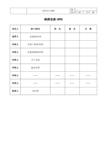 制药仓库URS