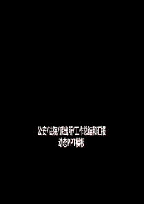 适合公安 派出所通用工作总结和汇报PPT模板