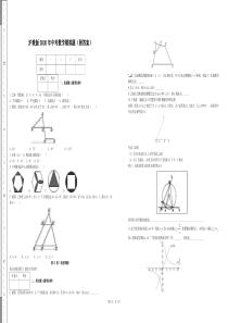 沪教版2020年中考数学模拟题(附答案)