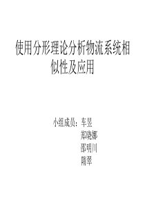 使用分形理论分析物流系统相似性及应用 完完