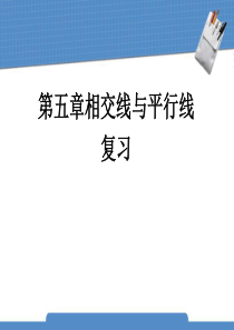 《复习》相交线与平行线PPT课件