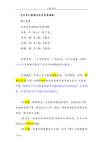 0-6岁儿童每月生长发育指标(非常有用)