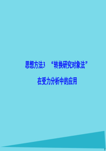 (新课标)2020年高考物理大一轮复习-思想方法3“转换研究对象法”在受力分析中的应用课件