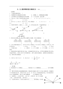 山东省胶南市第四中学2012-2013学年七年级上学期期末测试题（3）