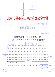 昌平区人民政府办公室文件公文模版(政府办公室文件下行文通知格式示范)