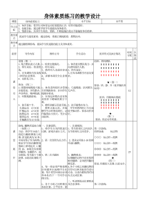 七年级体育《身体素质练习》教案