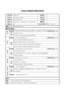 化妆品公司物流科主管岗位说明书