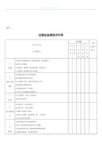 运营总监考核表