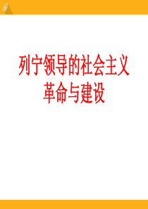 《列宁领导的社会主义革命与建设》急剧动荡的现代世界PPT课件