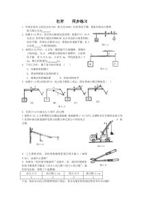 2020年春人教版八年级物理下册第十二章第一节《杠杆》同步练习Word版附答案