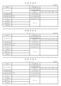 用款申请单(现用模板)