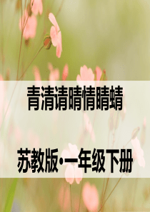 《青清请晴情睛蜻》PPT