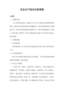 押运公司安全生产综合应急预案