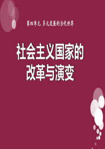 《社会主义国家的改革与演变》多元发展的当代世界PPT课件