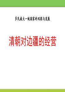 《清朝对边疆的经营》多民族大一统国家的巩固与发展PPT课件9