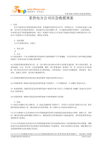 某供电分公司应急救援预案