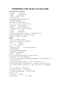 牛津译林英语八年级下册8B-Unit3知识点归纳