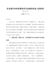 在全县打击非法运营百日会战上的讲话