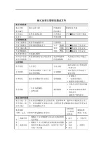 地区运营主管岗位说明书