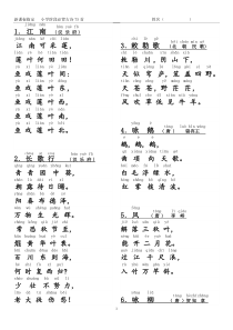 (完整版)小学生必背古诗75首(注音打印版A4)