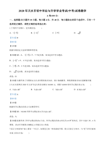 中考卷-2020中考数学试卷（解析版） (107)