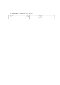 劳动防护用品如何使用知识培训记录