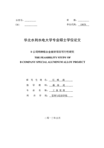 B公司特种铝合金板材项目可行性研究