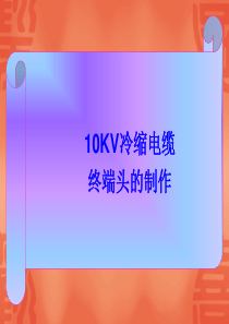 10KV冷缩电缆终端头的制作