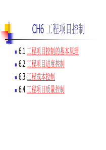 CH6工程项目控制