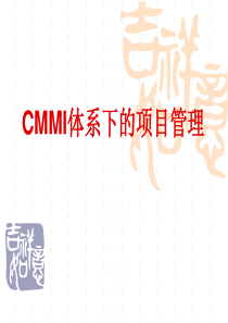 CMMI体系下的项目管理体系