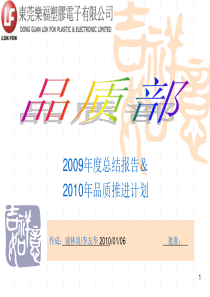 品质年终总结PPT