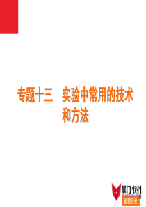 2014届高考生物二轮复习：专题13-实验中常用的技术