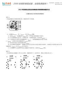 2016年安徽自主招生生物模拟题：物质跨膜运输的方式