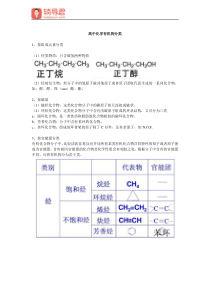 高中化学有机物分类