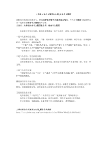 大学生村官个人简历怎么写