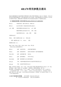 6ra70常用参数及通讯设置