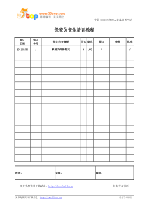 保安员安全培训教程