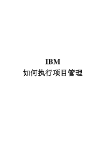 IBM项目管理执行