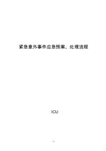 紧急意外事件应急预案、处理流程