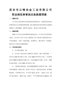 职业病危害事故应急救援预案