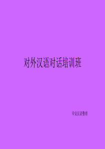 对外汉语对话培训班