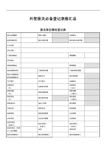 外贸报关单位必备登记表格