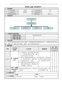 5财务部出纳岗位说明书