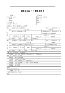 某集团出纳职务说明书1