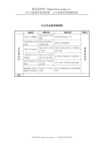 某房地产分公司出纳考核指标