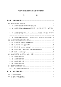 ×公司现金流的财务内部控制分析