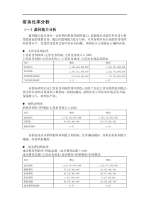 中石化财务比率分析