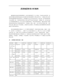 武商集团财务分析案例doc-武商集团财务分析案例