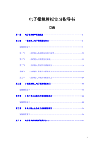 电子报税模拟实习指导书